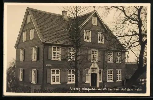 AK Barmen, Altbergische Bürgerhäuser, Auf dem Heidt