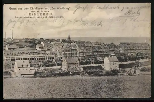 AK Eisleben, Gasthaus Zur Wartburg H. Schade