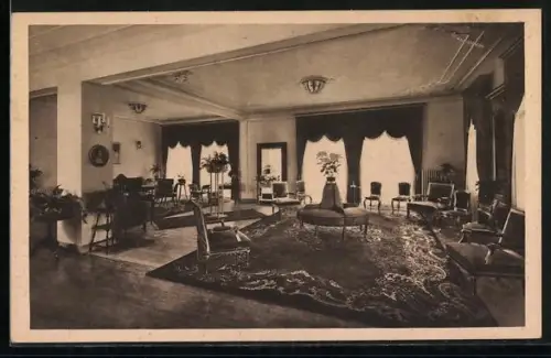 AK Bad Pyrmont, Grosses Badehotel Fürstenhof, Innenansicht