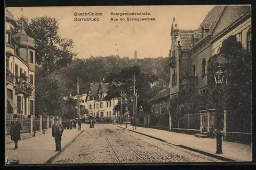 AK Saarbrücken, Blick in die Saargemünderstrasse