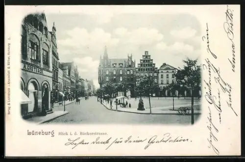AK Lüneburg, Blick in die Bäckerstrasse