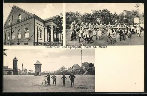 AK Plaidt, Kinderheim und Sportplatz, Mehrfachansicht