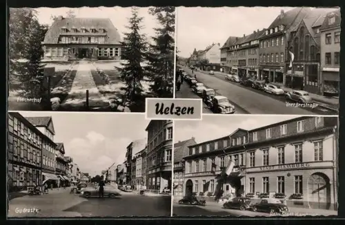 AK Uelzen, Fischerhof, Hotel und Gudestrasse