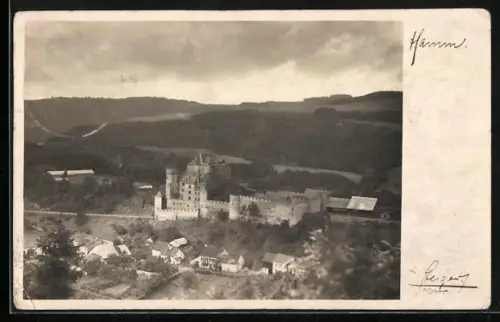 AK Hamm / Saar, Burg Hamm, Ortsansicht