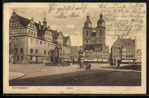 AK Wittenberg / Elbe, Markt