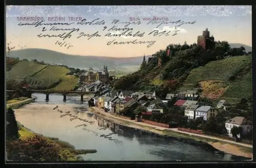 AK Saarburg /Trier, Blick von Beurig