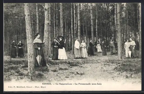 AK Oissel, Le Sanatorium, La Promenade sous bois