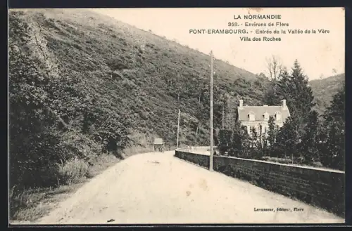 AK Pont-Érambourg, Entrée de la Vallée de la Vère, Villa des Roches