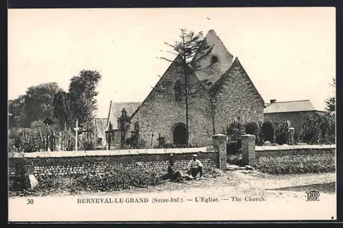 AK Berneval-le-Grand /Seine-Inf., L`Église