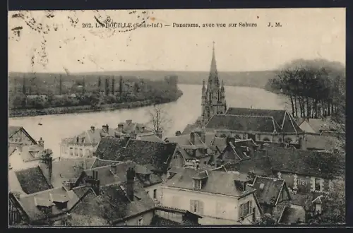 AK La Bouille /Seine-Inf., Panorama, avec vue sur Sahurs