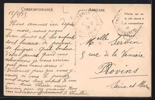 AK Berneval-le-Grand, L`Église entourée d`arbres majestueux