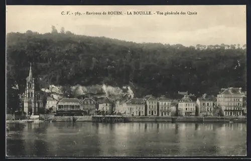 AK La Bouille, Vue générale des Quais