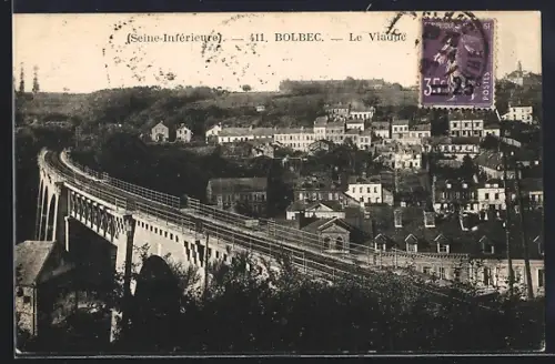 AK Bolbec /Seine-Inférieure, Le Viaduc