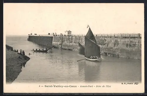 AK Saint-Valéry-en-Caux, Avant-Port, Jetée de l`Est