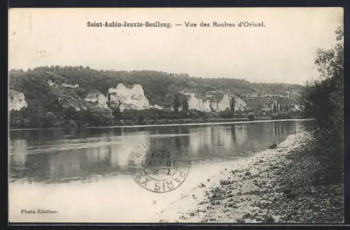 AK Saint-Aubin-Jouxte-Boulleng, Vue des Roches d`Orival