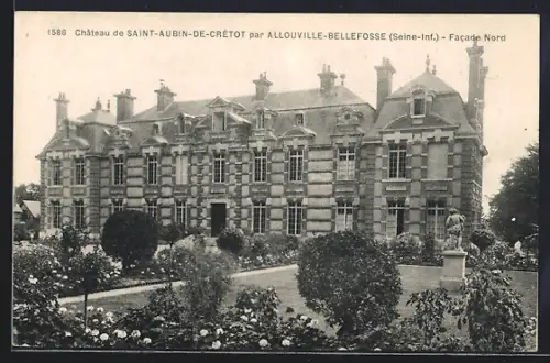 AK Saint-Aubin-de-Crétot, Château par Allouville-Bellefosse, Facade Nord