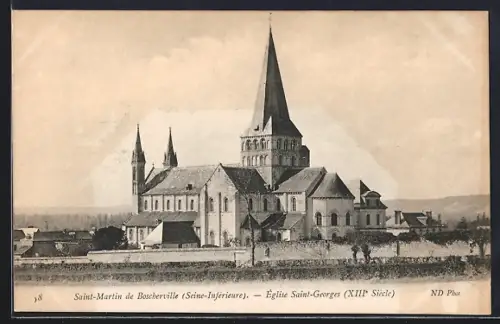 AK Saint-Martin de Boscherville /Seine-Inférieure, Église Saint-Georges, XIIe Siècle