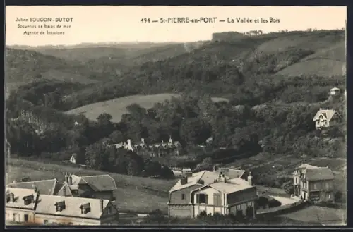 AK St-Pierre-en-Port, La Vallée et les Bois avec vue sur la campagne verdoyante