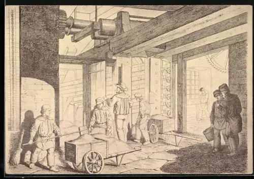 AK Männer bei der Arbeit im Bergbau