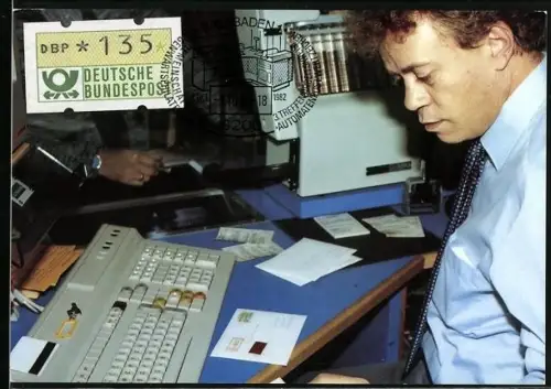 AK Automaten-Postwertzeichen, Ausgaben der Schalterterminals, Postgeschichte