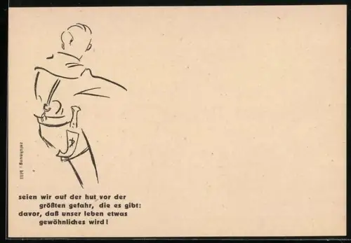 AK Wandervogel mit Messer am Hosenbund