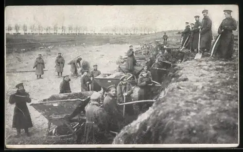 AK Lötzen, Kriegsgefangene Russen als Chaussee-Arbeiter