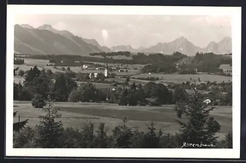 AK Rottenbuch / Obb., Ortspartie mit Bergen
