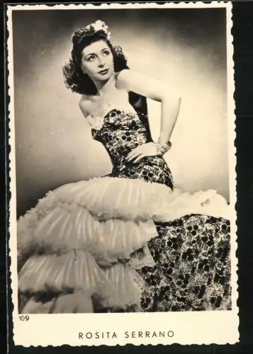 Fotografie Portrait Rosita Serrano, chilenische Sängerin und Schauspielerin