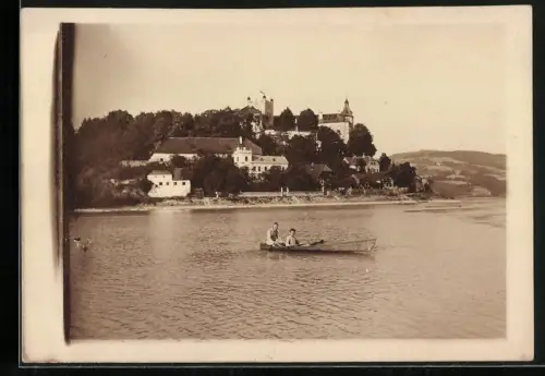 Fotografie unbekannter Fotograf, Ansicht Traunkirchen, Blick nach dem Ort
