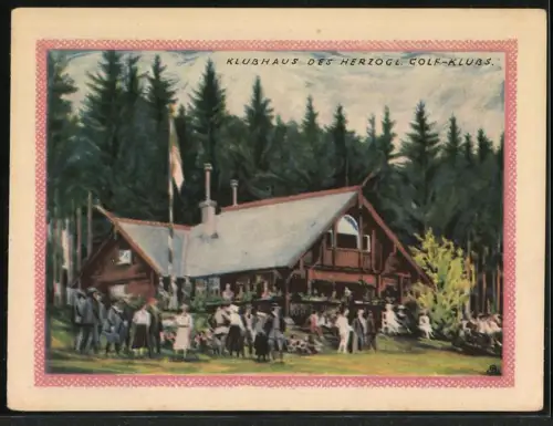 Notgeld Oberhof / Thüringen 1922, 80 Pfennig, Herzoglicher Golf-Klub, Klubhaus des Herzoglichen Golf-Klubs