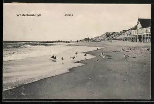 AK Westerland-Sylt, Strand