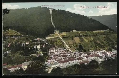 AK Wildbad / Württ., Bergbahn, Höhenstation Sommerberg