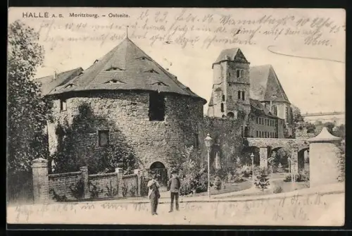 AK Halle a. S., Moritzburg Ostseite
