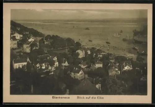 AK Hamburg-Blankenese, Blick auf die Elbe