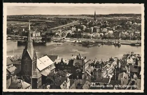 AK Flensburg, Blick nach Jürgensby