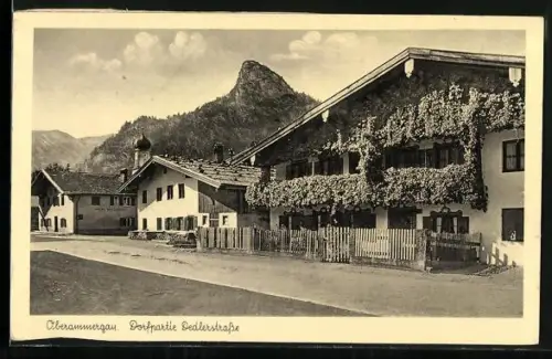 AK Oberammergau, Dorfpartie Dedlerstrasse