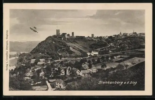 AK Blankenberg a. d. Sieg, Burg und Ortsansicht