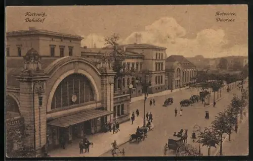 AK Katowice, Dworsce, Bahnhof