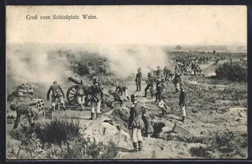 AK Köln-Wahn, Schiessplatz, Artillerieübung, Soldaten