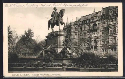 AK Köln-Neustadt, Kaiser Wilhelm Denkmal