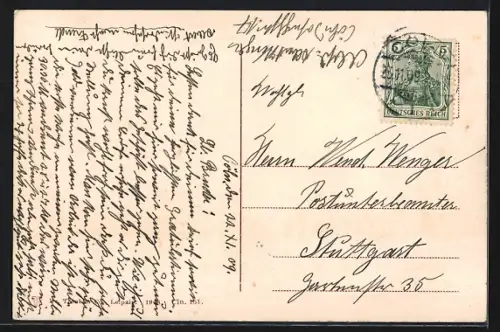 AK Köln-Neustadt, Partie am Kaiser-Wilhelm-Denkmal