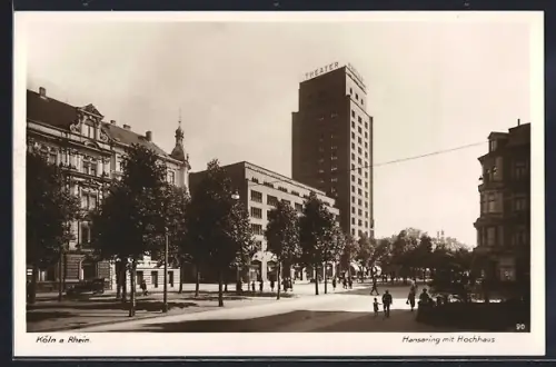AK Köln-Neustadt, Hansaring mit Hochhaus