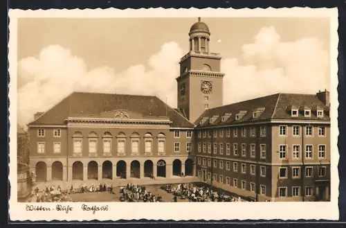 AK Witten /Ruhr, Rathaus, Platzansicht