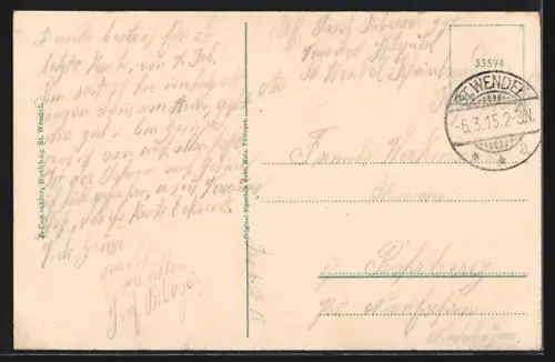 AK St. Wendel, Stadtansicht mit Kirche