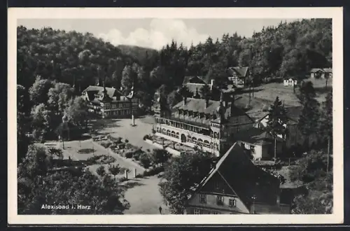 AK Alexisbad i. Harz, Kurhaus und Parkanlagen