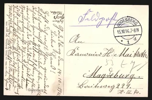 AK Godesberg a. Rh., Blick auf Burg Godesberg