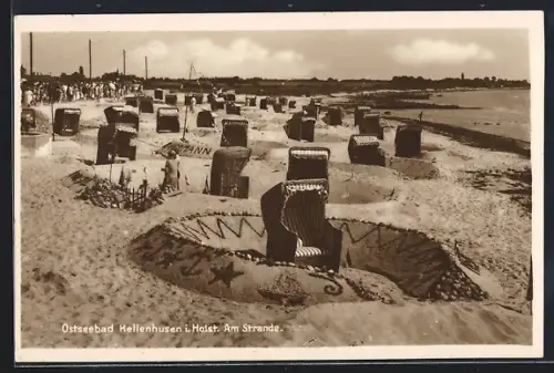 AK Kellenhusen i. Holst., Am Strande, Strandkörbe