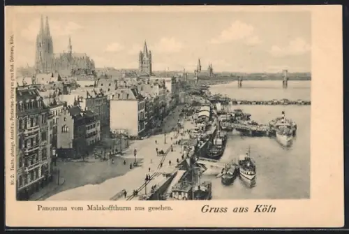 AK Köln, Panorama vom Malakoffturm aus gesehen
