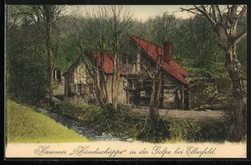 AK Elberfeld, Hammer Hündsschüppe in der Gelpe