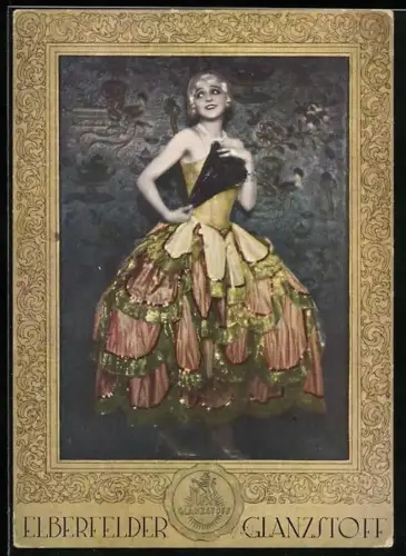 AK Reklame für Elberfelder Glanzstoff